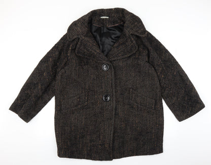 Womens UK Size L Wallis Brown Overcoat