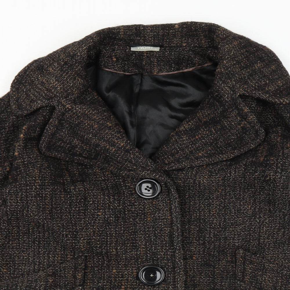 Womens UK Size L Wallis Brown Overcoat