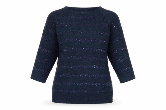Bonmarché Womens Blue Pullover Jumper Size S
