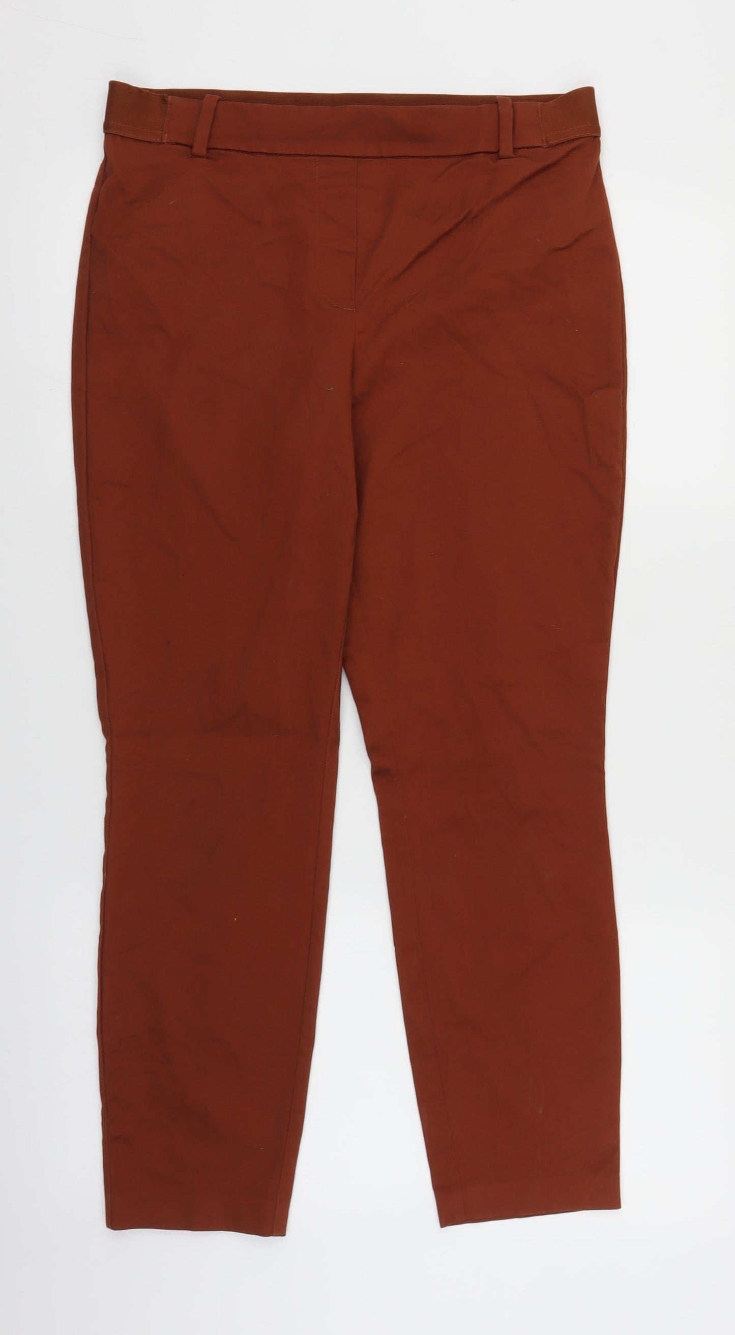 Womens UK Size 12 H&M Regular Fit Chino Brown Trousers