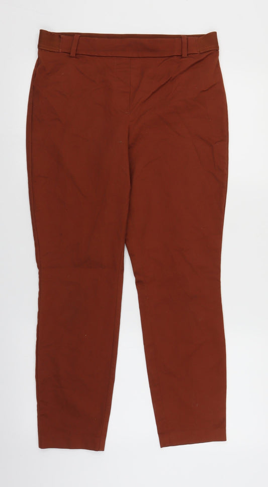 Womens UK Size 12 H&M Regular Fit Chino Brown Trousers