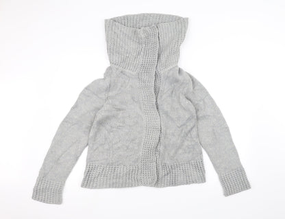 F&F Womens Grey  Knit Jacket Coatigan Size 14