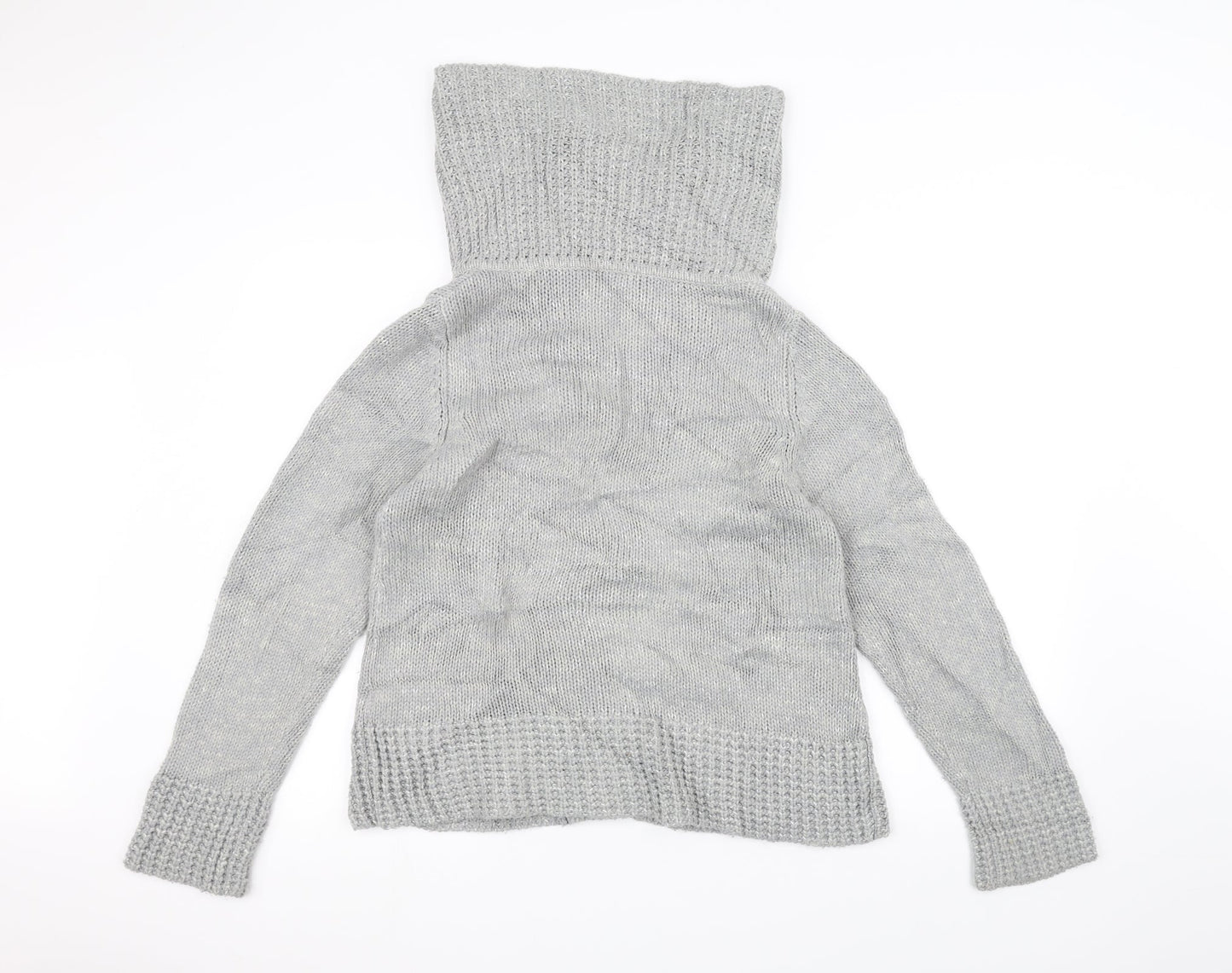 F&F Womens Grey  Knit Jacket Coatigan Size 14