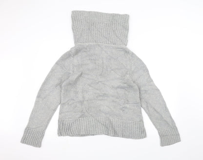 F&F Womens Grey  Knit Jacket Coatigan Size 14