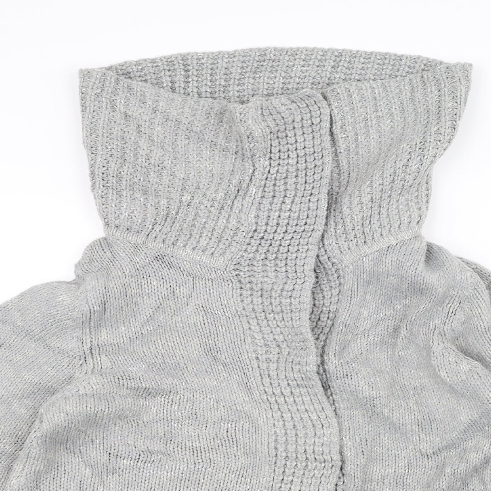 F&F Womens Grey  Knit Jacket Coatigan Size 14