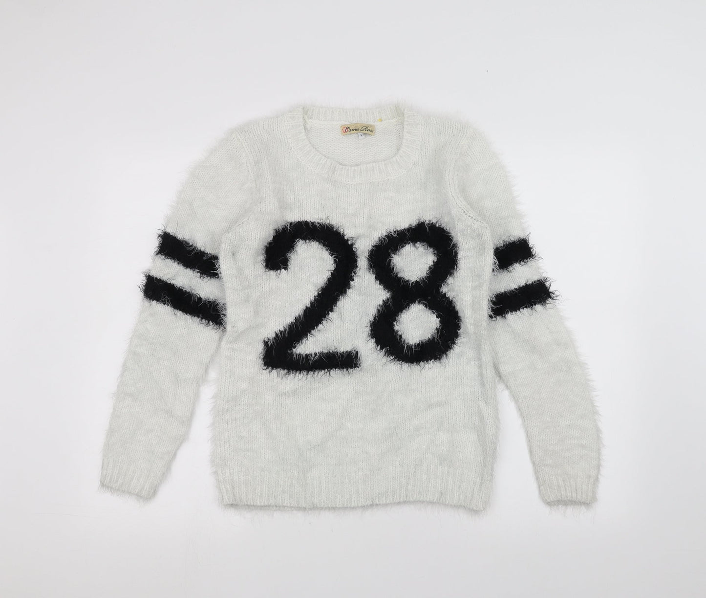 Cameo rose Womens White  Knit Pullover Jumper Size M