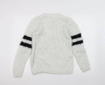 Cameo rose Womens White  Knit Pullover Jumper Size M