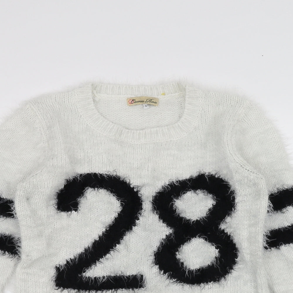 Cameo rose Womens White  Knit Pullover Jumper Size M