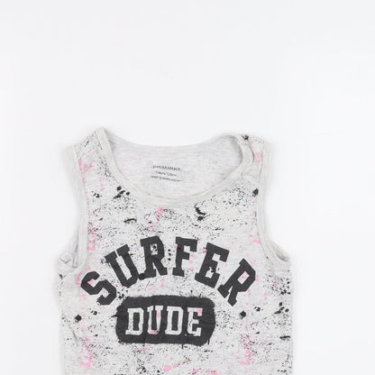 Primark Girls White   Basic Tank Size 7-8 Years