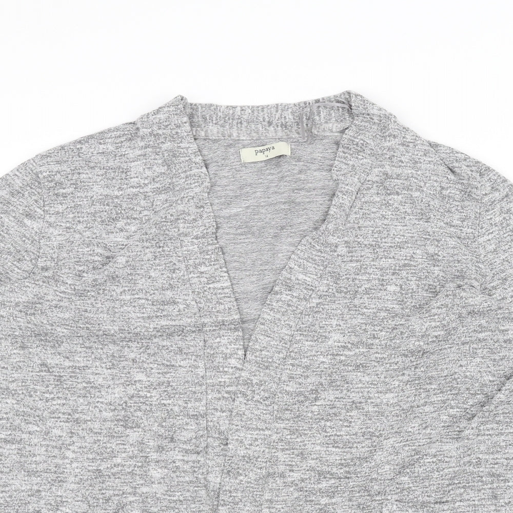Papaya Womens Grey   Cardigan Jumper Size 14