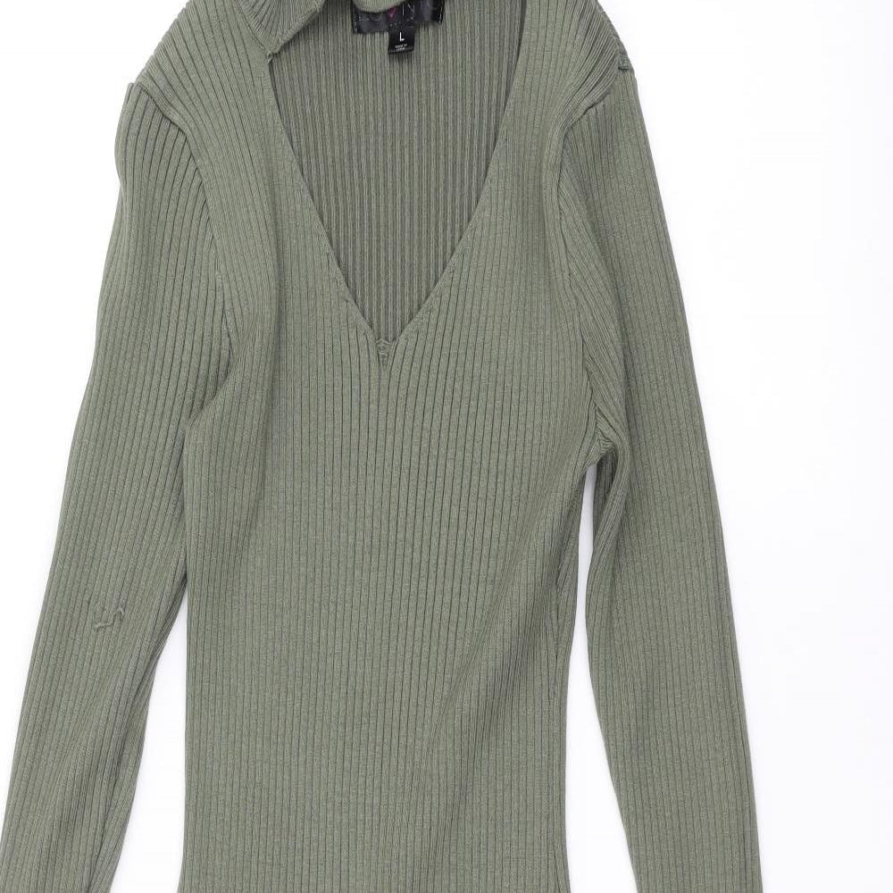 LU love NYC Womens Green   A-Line  Size L