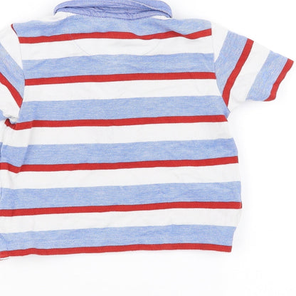 Mini Club Baby White Striped  Basic Polo Size 12-18 Months