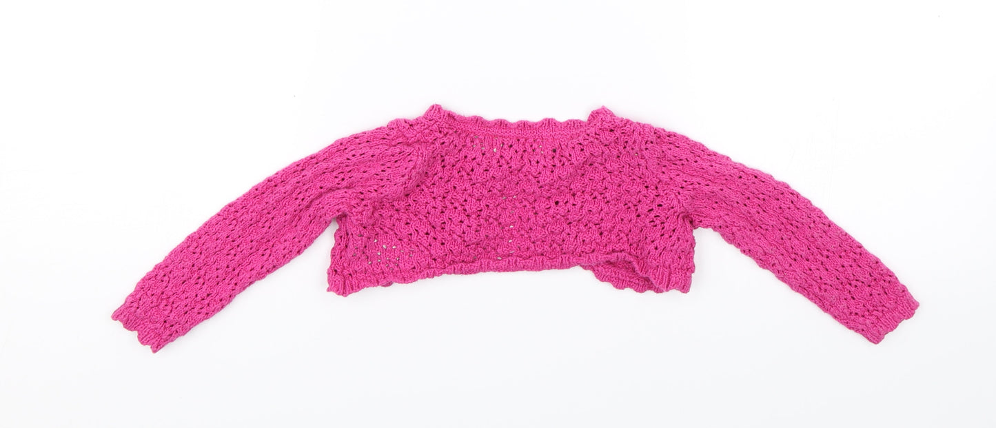 Mini B Baby Pink   Cardigan Jumper Size 12-18 Months