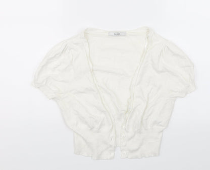 George Womens White   Cardigan Jumper Size 12