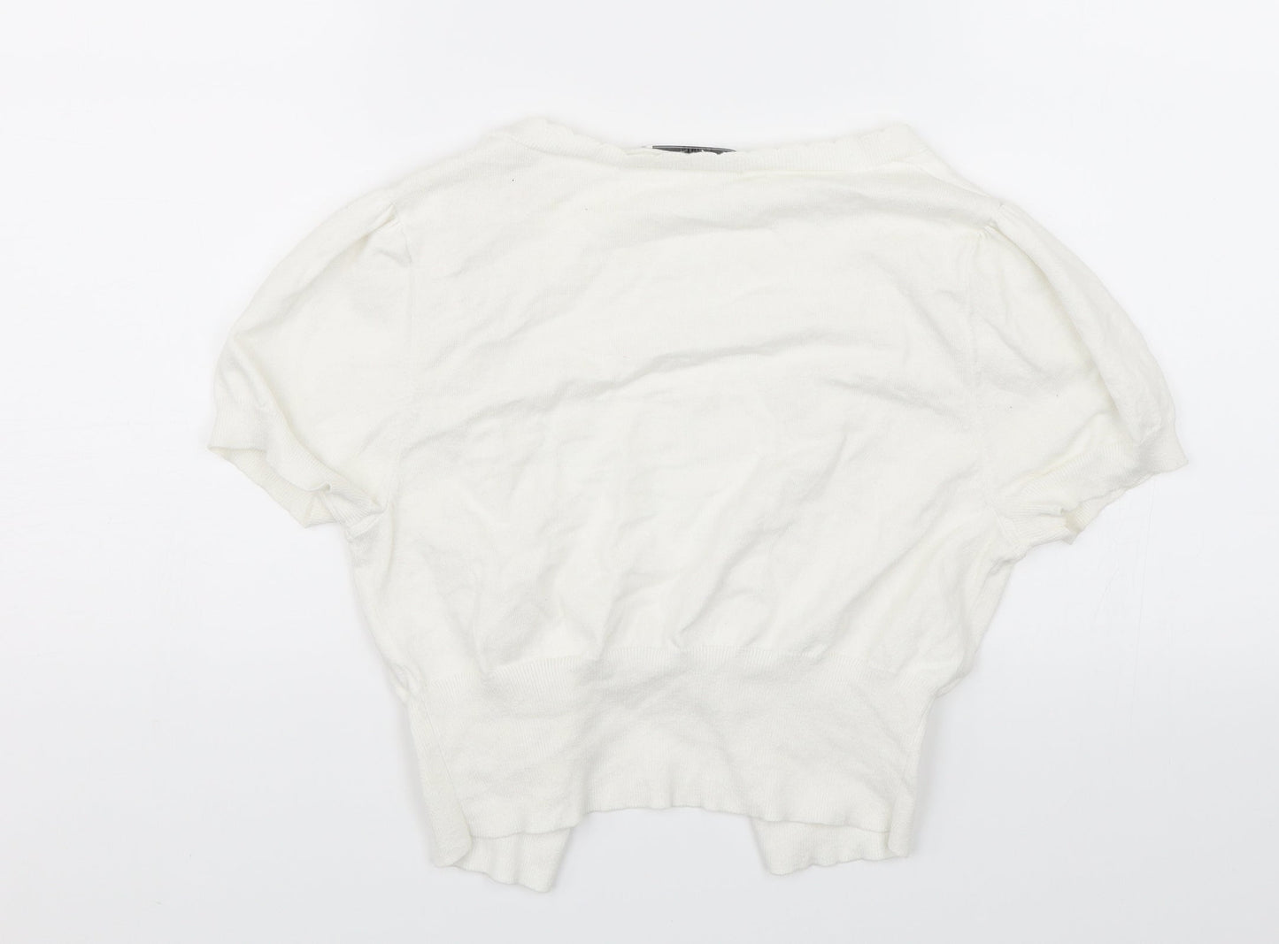 George Womens White   Cardigan Jumper Size 12