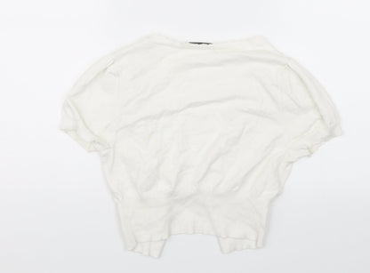 George Womens White   Cardigan Jumper Size 12