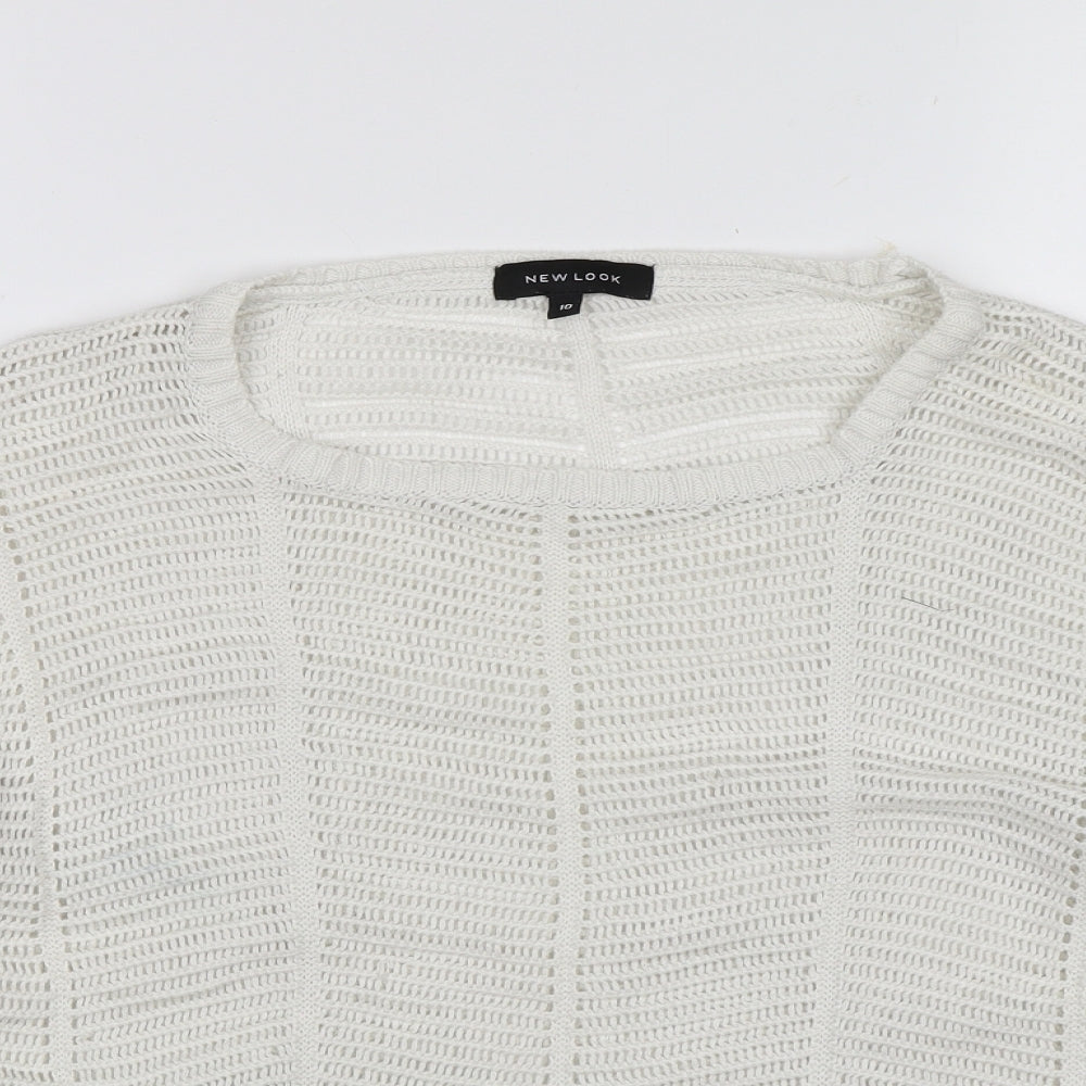 New Look Womens White   Pullover Jumper Size 10