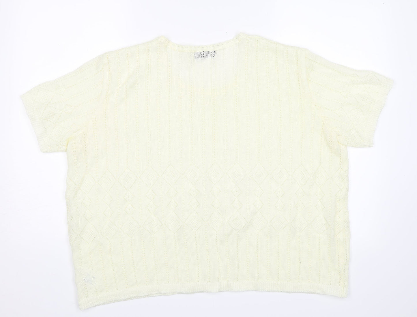 Womens UK Size 24 Fashion Extra White Jersey T-Shirt