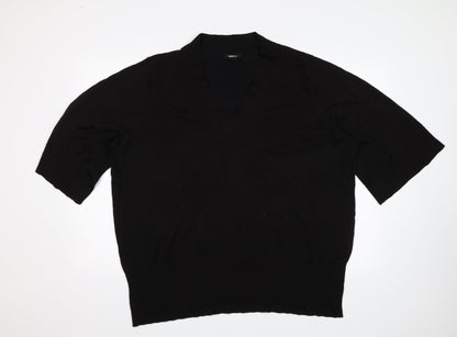 Womens UK Size 3XL H&M Black Jersey T-Shirt