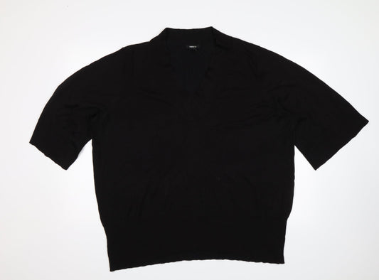 Womens UK Size 3XL H&M Black Jersey T-Shirt