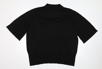 Womens UK Size 3XL H&M Black Jersey T-Shirt