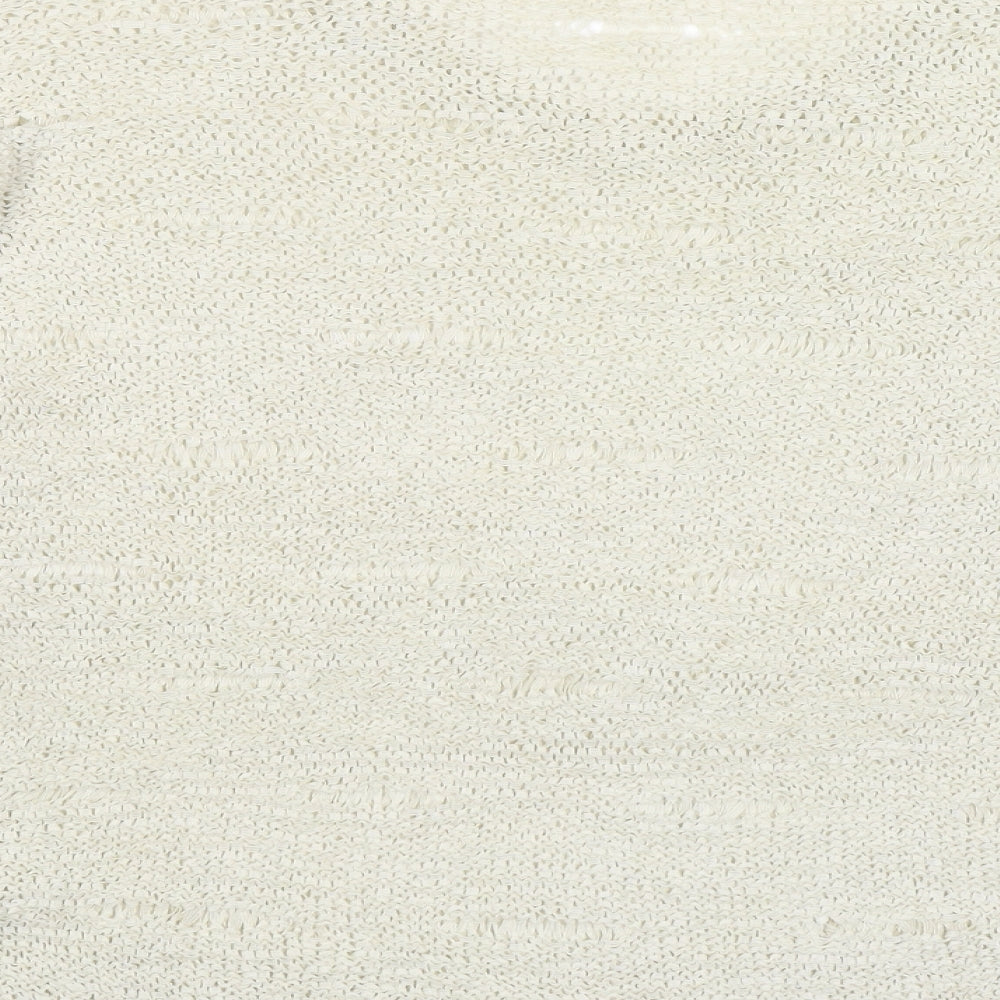 H&M Womens White   Pullover Jumper Size S