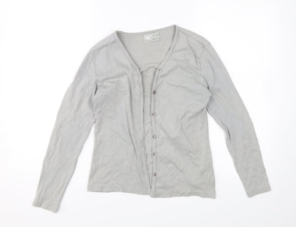 Exit Womens Grey   Cardigan Jumper Size 14