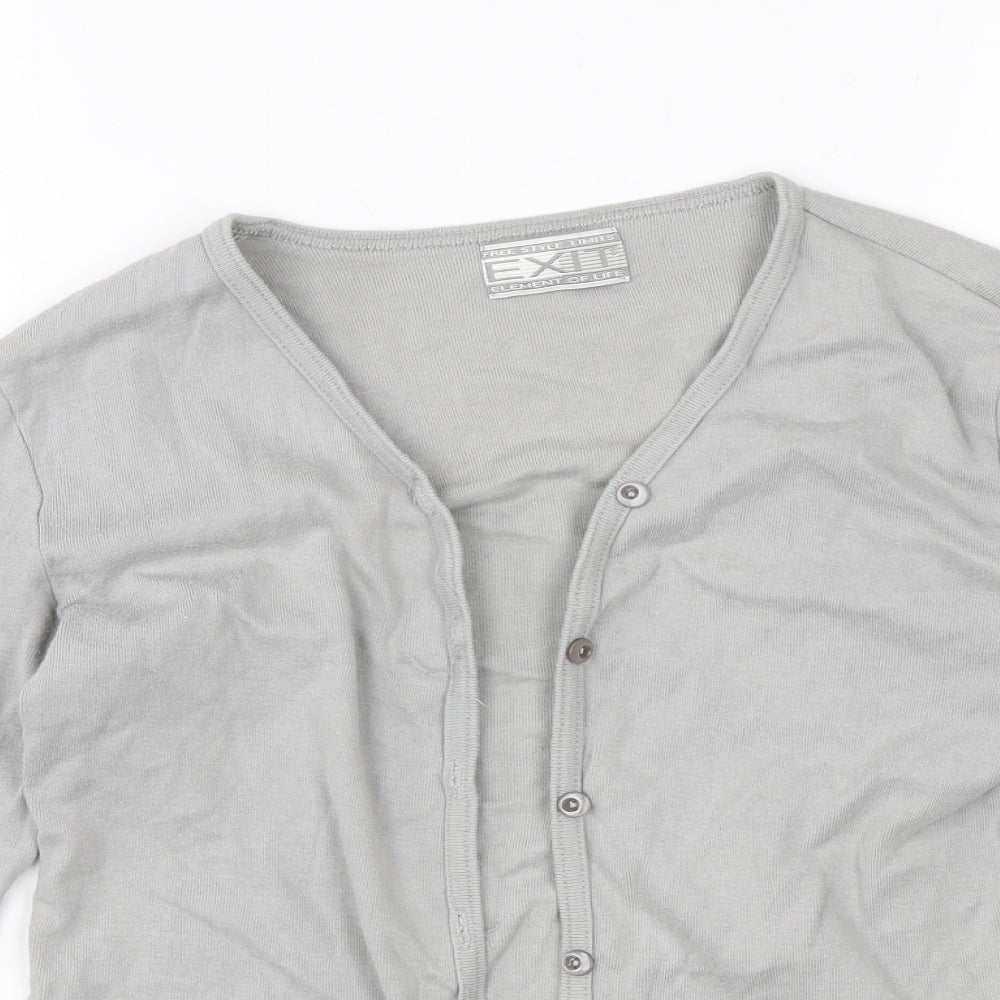 Exit Womens Grey   Cardigan Jumper Size 14