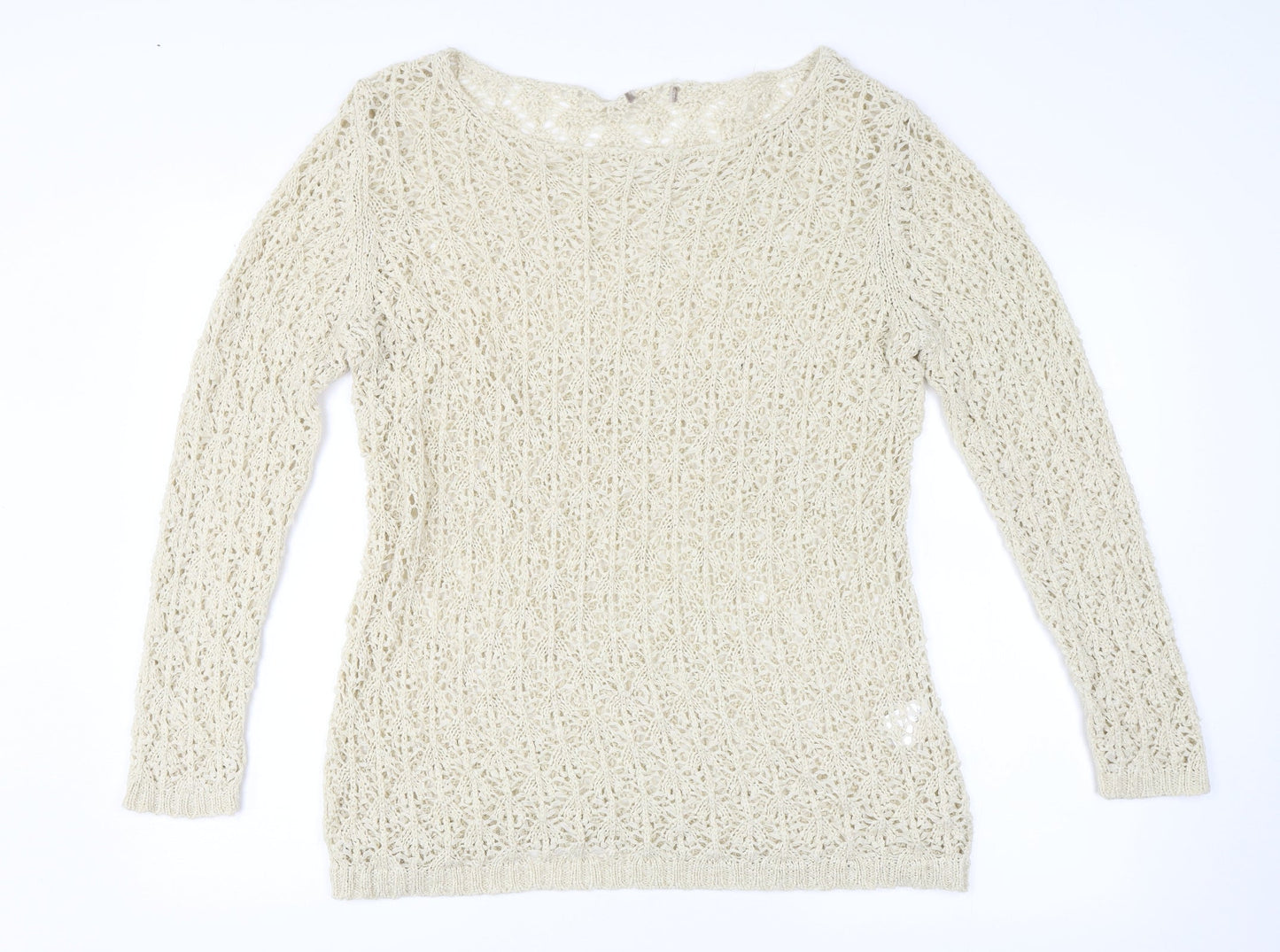Soon Womens White   Pullover Jumper Size 18