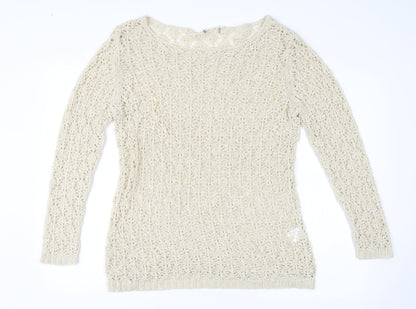Soon Womens White   Pullover Jumper Size 18