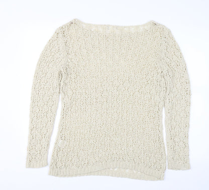 Soon Womens White   Pullover Jumper Size 18