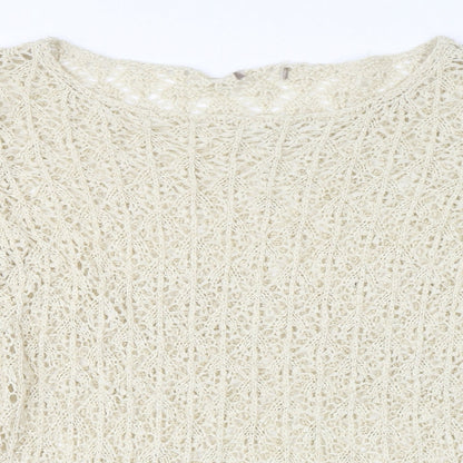 Soon Womens White   Pullover Jumper Size 18
