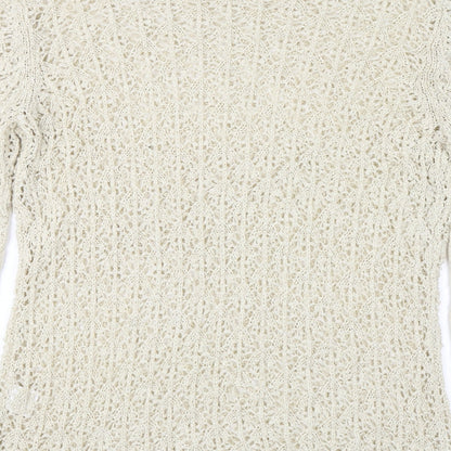 Soon Womens White   Pullover Jumper Size 18