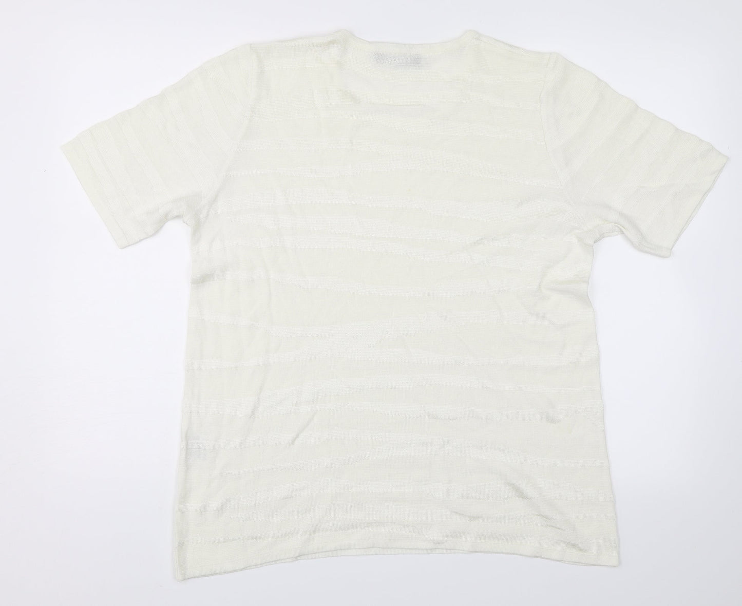 Martello Womens White   Jersey T-Shirt Size L