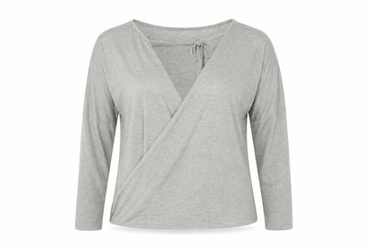 Womens UK Size 16 Debenhams Grey Jersey Blouse