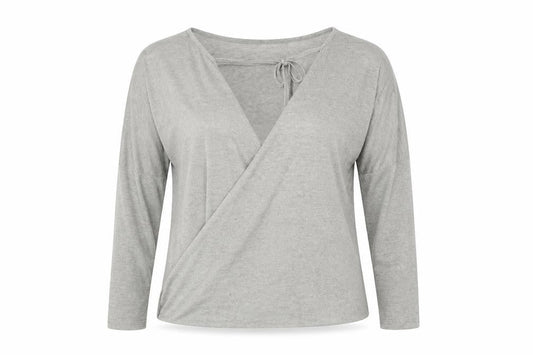 Womens UK Size 16 Debenhams Grey Jersey Blouse
