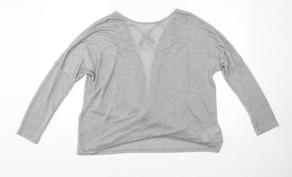Womens UK Size 16 Debenhams Grey Jersey Blouse