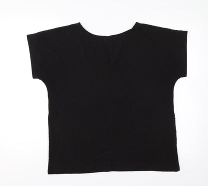 J. Stars Womens Black   Jersey T-Shirt Size L