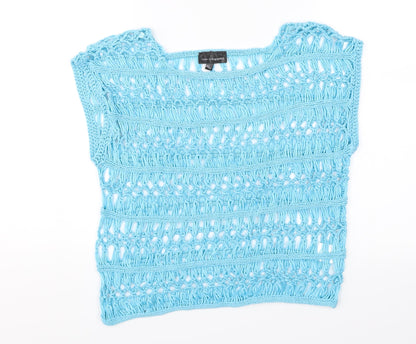 KappAhI Womens Blue   Basic Blouse Size 6