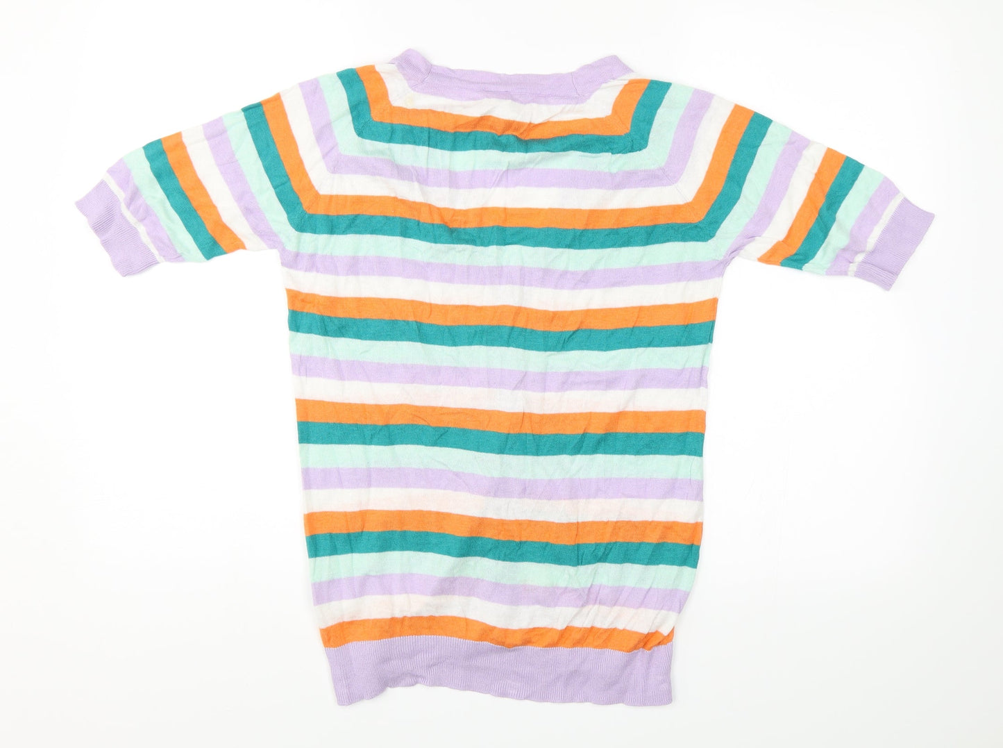 Estelle Womens Multicoloured Striped  Cardigan Jumper Size L