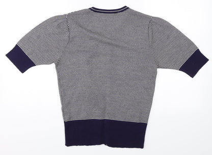 Dorothy Perkins Womens Blue Striped  Cardigan Jumper Size 10