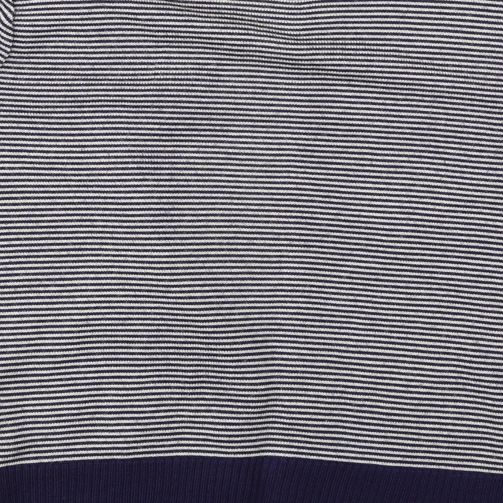 Dorothy Perkins Womens Blue Striped  Cardigan Jumper Size 10