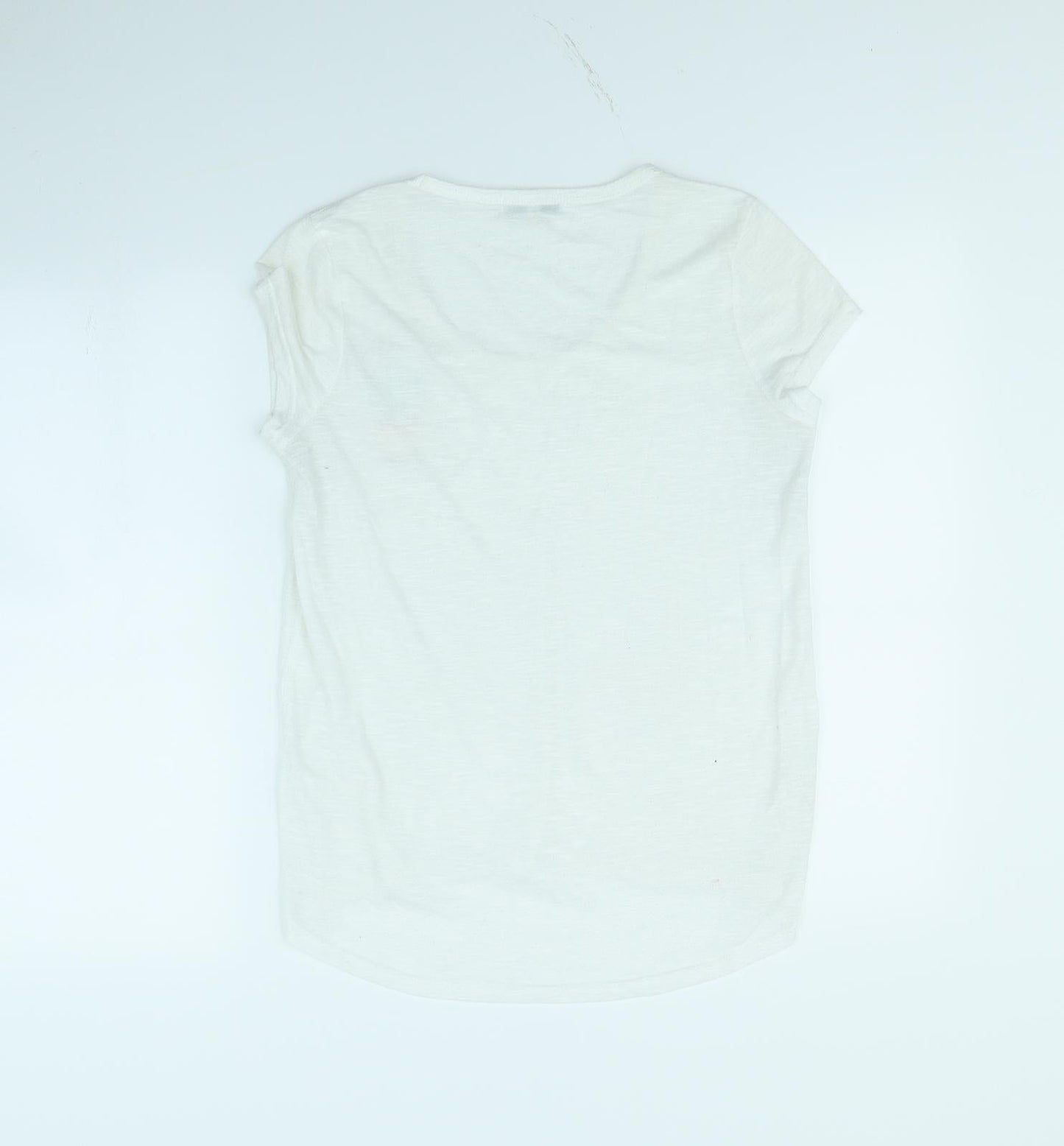 Womens UK Size S Brave Soul White Basic T-Shirt