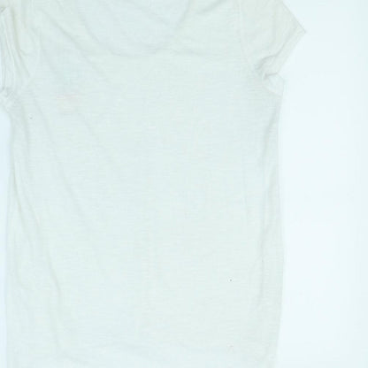 Womens UK Size S Brave Soul White Basic T-Shirt
