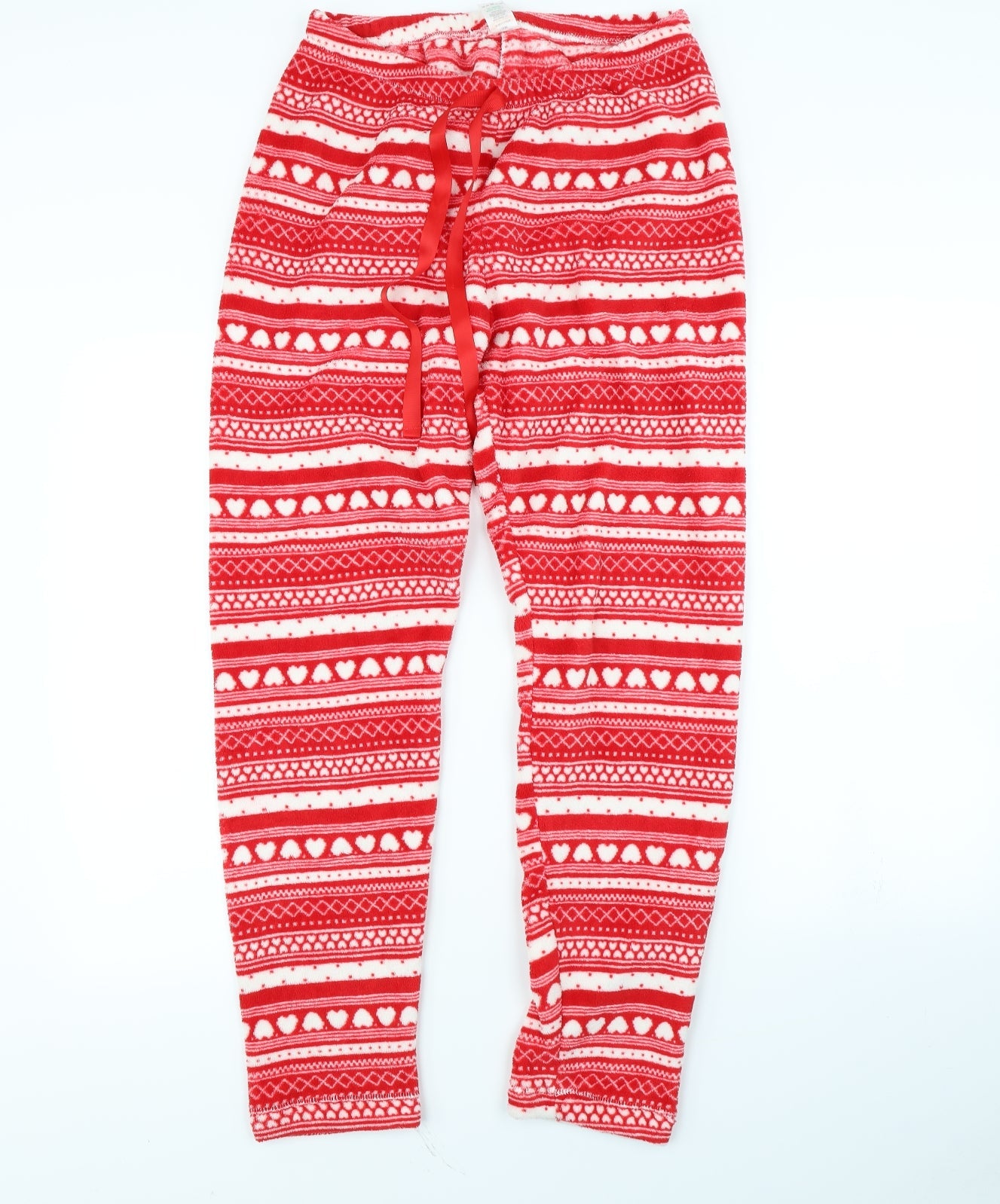 Preworn Womens Red Striped  Babydoll Pyjama Pants Size 12