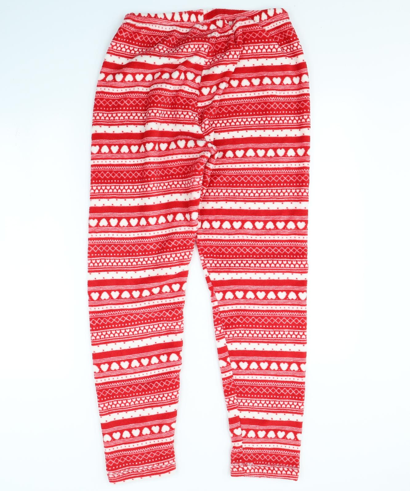 Preworn Womens Red Striped  Babydoll Pyjama Pants Size 12