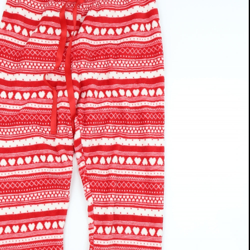 Preworn Womens Red Striped  Babydoll Pyjama Pants Size 12