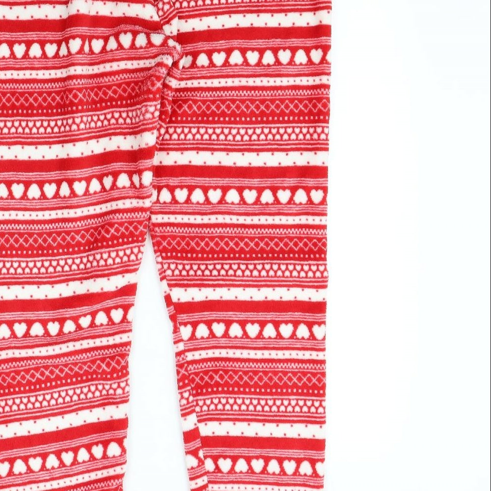 Preworn Womens Red Striped  Babydoll Pyjama Pants Size 12