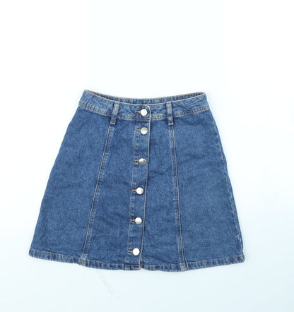 H&M Womens Blue   Mini Skirt Size 4