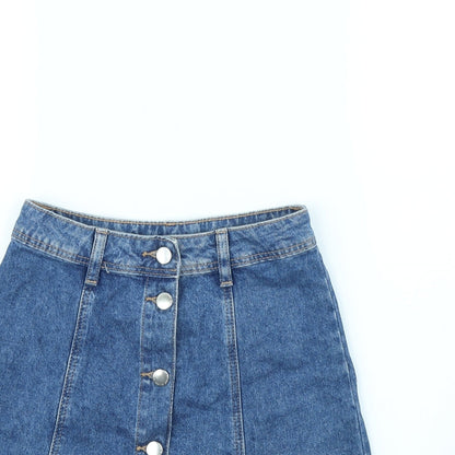 H&M Womens Blue   Mini Skirt Size 4